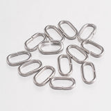 Oval Iron Jump Rings, Open Jump Rings, Platinum, 11x6x1.5mm, 100pc/Set