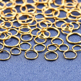 1874Pcs Iron Open Jump Rings Jump Rings with Brass Rings, Nickel Free, Golden, 4~18x0.7~9mm, Inner Diameter: 2.6~8mm