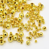 Iron Round Spacer Beads, Golden, 2~5mm, Hole: 1~2mm(Five Size:5mm,hole:2mm,4mm,hole:1.7mm,3mm,hole: 1.2mm,2.5mm,hole:1mm,2mm,hole:0.8mm), 5Box/Set