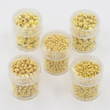 Iron Round Spacer Beads, Golden, 2~5mm, Hole: 1~2mm(Five Size:5mm,hole:2mm,4mm,hole:1.7mm,3mm,hole: 1.2mm,2.5mm,hole:1mm,2mm,hole:0.8mm), 5Box/Set