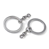 1Set Assorted Iron Findings including 2g Iron Jump Rings, 5pcs Cord Loop Mobile Straps, 3pcs Alloy Keychain Findings, Platinum, 6x0.7mm, 60mm long, 26mm inner diameter