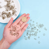 1 Box Iron Jump Rings, Open Jump Rings, Nickel Free, Antique Bronze, 18~21 Gauge, 4~10x0.7~1mm, Inner Diameter: about 2.6mm/3.6mm/4.6mm/5.6mm/6.6mm/8.6mm, about 58g/box