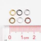 2300 pcs 6 Color Iron Open Jump Rings, Metal Connectors for DIY Jewelry Crafting and Keychain Accessories, Mixed Color, 21 Gauge, 5x0.7mm, Inner Diameter: 3.6mm, about 2300pcs/box