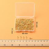 Iron Screw Eye Pin Peg Bails, For Half Drilled Beads, Golden, 10x5x1.2mm, Hole: 2.8mm, 300pcs/box