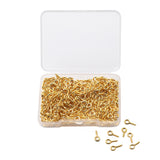 Iron Screw Eye Pin Peg Bails, For Half Drilled Beads, Golden, 10x5x1.2mm, Hole: 2.8mm, 300pcs/box