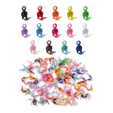 100Pcs Spray Painted Iron Bead Tips, Calotte Ends, Clamshell Knot Cover, Mixed Color, 4x8x1.5mm, Hole: 1.2mm