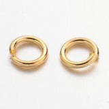 Open Jump Rings Brass Jump Rings, Cadmium Free & Lead Free, Golden, 6x1mm, 18 Gauge, Inner Diameter: 4mm, about 4160pcs/500g