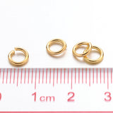 Open Jump Rings Brass Jump Rings, Cadmium Free & Lead Free, Golden, 6x1mm, 18 Gauge, Inner Diameter: 4mm, about 4160pcs/500g