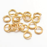 Open Jump Rings Brass Jump Rings, Cadmium Free & Lead Free, Golden, 6x1mm, 18 Gauge, Inner Diameter: 4mm, about 4160pcs/500g