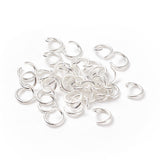 Jump Rings, Open, Iron, Silver Color Plated, 6x0.9mm, Inner Diameter: 4.2mm, about 9000pcs/1000g