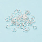 Jump Rings, Open, Iron, Silver Color Plated, 6x0.9mm, Inner Diameter: 4.2mm, about 9000pcs/1000g