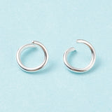 Jump Rings, Open, Iron, Silver Color Plated, 6x0.9mm, Inner Diameter: 4.2mm, about 9000pcs/1000g