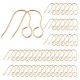 100Pcs 316 Stainless Steel Hypoallergenic French Earring Hooks, Flat Earring Hooks, Ear Wire, with Horizontal Loop, Golden, 18mm, Hole: 4.6mm, 20 Gauge, Pin: 0.8mm