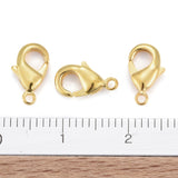 Brass Lobster Claw Clasps, Parrot Trigger Clasps, Cadmium Free & Nickel Free & Lead Free, Golden, 10x5x3mm, Hole: 1mm, 200pc/Set