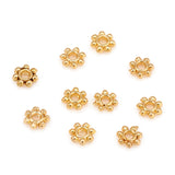 Alloy Daisy Spacer Beads, Long-Lasting Plated, Flower, Golden, 4x1mm, Hole: 1mm, 200pc/Set