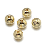 Brass Beads, Lead Free & Nickel Free & Cadmium Free, Solid Round, Real 18K Gold Plated, 3mm, Hole: 1mm, 300pc/Set