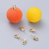 Brass Peg Bails Pendants, For Half Drilled, Light Gold, 6.3x3mm, Hole: 1.2mm, Pin: 0.55mm, 100pc/Set