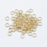 Brass Open Jump Rings, Long-Lasting Plated, Nickel Free, Ring, Real 18K Gold Plated, 20 Gauge, 5x0.8mm, Inner Diameter: 3.4mm, about 870pcs/bag, about 50g/bag