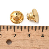 Rack Plating Brass Ear Nuts, Bullet Ear Nuts, Long-Lasting Plated, Real 18K Gold Plated, 10x7mm, Hole: 0.7mm, 50pc/Set