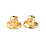 Rack Plating Brass Ear Nuts, Bullet Ear Nuts, Long-Lasting Plated, Real 18K Gold Plated, 10x7mm, Hole: 0.7mm, 50pc/Set