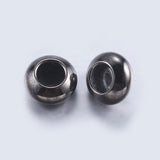 Brass Beads, Rondelle, Gunmetal, 6x3mm, Hole: 3mm, 50pcs/Set