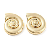 Rack Plating Brass Pendants, Spiral Shell Shape, Real 18K Gold Plated, 25x21x6mm, Hole: 3mm, 10pc/Set