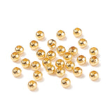 Rack Plating Brass Spacer Beads, Long-Lasting Plated, Round, Real 18k Gold Plated, 3x2.7mm, Hole: 1.2mm, 50pcs/Set