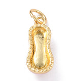 Real 18K Gold Plated Brass Pendants, with Enamel and Jump Rings, Long-Lasting Plated, Ballet Shoe, Pink, 16x6.5x4mm, Jump Ring: 5x1mm, 3mm Inner Diameter, 10pc/Set