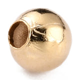 Brass Spacer Beads, Long-Lasting Plated, Round, Real 24K Gold Plated, 3.5mm, Hole: 1.4mm, 200pc/Set