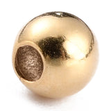 Brass Spacer Beads, Long-Lasting Plated, Round, Real 24K Gold Plated, 4x3.5mm, Hole: 1.6mm, 200pcs/Set