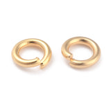 Rack Plating Brass Jump Rings, Open Jump Rings, Long-Lasting Plated, Real 24K Gold Plated, 5x1mm, 18 Gauge, Inner Diameter: 3mm, 300pc/Set