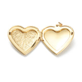 Brass Locket Pendants, Photo Frame Pendants for Necklaces, Long-Lasting Plated, Heart, Real 18K Gold Plated, 29x28.5x7mm, Hole: 4.5x3mm, 21x16mm Inner Diameter, 10pc/Set