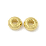 Rack Plating Brass Spacer Beads, Long-Lasting Plated, Cadmium Free & Lead Free, Flat Round, Real 18K Gold Plated, 3x1.5mm, Hole: 1mm, 500pc/Set