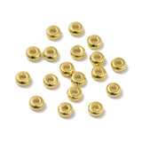 Rack Plating Brass Spacer Beads, Long-Lasting Plated, Cadmium Free & Lead Free, Flat Round, Real 18K Gold Plated, 3x1.5mm, Hole: 1mm, 500pc/Set