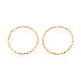 Brass Linking Rings, Soldered, Nickel Free, Real 18K Gold Plated, 18x1mm, Inner Diameter: 16mm, 100pc/Set