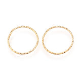 Brass Linking Rings, Soldered, Nickel Free, Real 18K Gold Plated, 12x1mm, Inner Diameter: 10mm, 100pc/Set