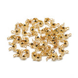 Brass Bead Tips, Calotte Ends, Clamshell Knot Cover, Real 18K Gold Plated, 7x4mm, Hole: 1mm, Inner Diameter: 3mm, 500pc/Set