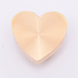 Blank Wax Seal Brass Stamp Head, without Engraving Logo, for Wax Seal Stamp, Heart, Light Gold, 24x25x14.5mm, Hole: 7mm