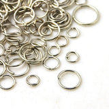 1 Box Brass Jump Rings, 4mm/5mm/6mm/7mm/8mm/10mm Jump Ring Mixed, Open Jump Rings, Platinum