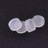 Comfort Plastic Pads for Clip on Earrings, Anti-Pain, Clip on Earring Cushion, Clear, 7.5x3mm, Hole: 1.5x3.5mm, 200pc/Set