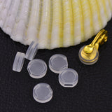 Comfort Plastic Pads for Clip on Earrings, Anti-Pain, Clip on Earring Cushion, Clear, 7.5x3mm, Hole: 1.5x3.5mm, 200pc/Set