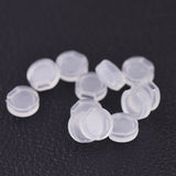 Comfort Plastic Pads for Clip on Earrings, Anti-Pain, Clip on Earring Cushion, Clear, 7.5x3mm, Hole: 1.5x3.5mm, 200pc/Set