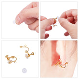 Comfort TPE Plastic Pads for Clip on Earrings, Anti-Pain, Clip on Earring Cushion, Clear, 7x7x2mm, Hole: 2mm, 200pc/Set