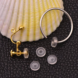 Comfort TPE Plastic Pads for Clip on Earrings, Anti-Pain, Clip on Earring Cushion, Clear, 7x7x2mm, Hole: 2mm, 200pc/Set