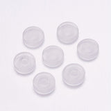 Comfort TPE Plastic Pads for Clip on Earrings, Anti-Pain, Clip on Earring Cushion, Clear, 7x7x2mm, Hole: 2mm, 200pc/Set