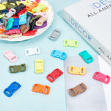 Plastic Adjustable Quick Side Release Buckles, for Luggage Straps Backpack Repairing, Rectangle, Mixed Color, 29x15mm, Hole: 10mm, 76pcs/set