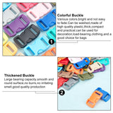 Plastic Adjustable Quick Side Release Buckles, for Luggage Straps Backpack Repairing, Rectangle, Mixed Color, 29x15mm, Hole: 10mm, 76pcs/set