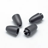 Plastic Breakaway Clasps, For Rubber Silicone Teething Necklaces, Black, 24x9mm, Hole: 2.5mm, 100Set/Set