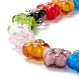 Handmade Lampwork Beads Strands, Bumpy, Flower, Mixed Color, 13.5~14x14.5~15x7~8mm, Hole: 1.4mm, about 28pcs/strand, 14.57 inch(37cm)