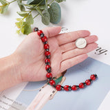 Handmade Lampwork Beads Strands with Bubble bag, Ladybug, Red, 12~14x9~10x5~6mm, Hole: 1~2mm, about 20pcs/Strand